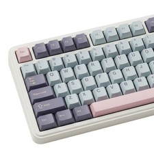 126 Keys PBT Double Shot Keycaps Macaron Pastel Pink Blue Dreamy Cherry Set picture