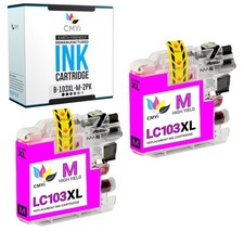 2-Pack Compatible LC103XL Magenta Ink Cartridge fits Brother MFC J285DW J4510DW picture