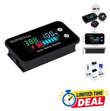 Battery Monitor 7-100V Color LCD Voltage Temperature Buzzer Alarm for Golf Cart picture