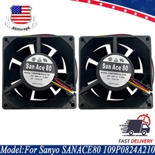 2PCS For Sanyo SANACE80 109P0824A210 Inverter Cooling Fan 3Pins 24VDC 0.29A 8032 picture