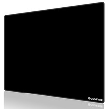 SYHITOU Glass Mousepad Hard Surface Gaming Water-Resistant Black 15.7''×11.8'' picture
