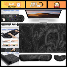 Large Memory Foam Mouse Pad & Keyboard Wrist Rest Set - Ergonomic Gaming/Office picture