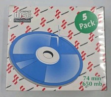 Skilcraft CD-R W/Jewel Case Recordable CD 5 Pack 650MB 74min Brand New Sealed  picture