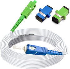 30Ft SM SC/UPC to SC/APC Fiber Optic Patch Cable, Armored Single Mode Patch picture