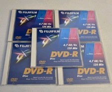 Pack Of 5 Fujifilm DVD-R 120 Min 4.7 GB Brand New Sealed  picture
