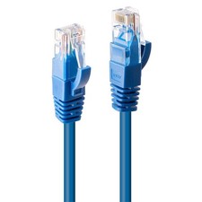 LINDY 2m CAT6 U/UTP Snagless Gigabit Network Cable, Blue 2m Blue picture