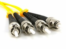 20 PACK LOT 2m ST-ST Duplex 9/125 OS2 Singlemode Fiber Cable OFNR Yellow 6FT picture