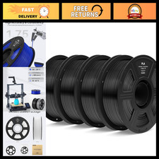 High-Quality 1.75mm Black PLA 3D Printer Filament - 4KG Spool for Smooth Printin picture