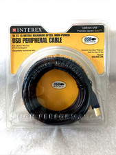 USB PERIPHERAL CABLE - 16 FEET - INTEREX Maximum Speed, High Power ~ NEW SEALED picture