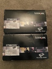 Genuine Lexmark C736H1KG Black Toner Cartridge C736 X736 X738 Lot Of 2 picture