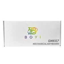BOYI GMK67 67-Key RGB Mechanical Keyboard Kit White Case w/ Knob Hot-Swap picture