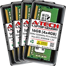 A-Tech 16GB 4x 4GB PC4-25600 Laptop SODIMM DDR4 3200 MHz Non-ECC Memory RAM 16G picture