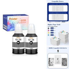 GI-26 Black Ink Refill Bottles Compatible for Canon MAXIFY GX7021 GX7120 GX4020 picture