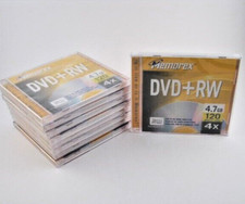 MEMOREX DVD+RW Discs Loose Lot of 9 Rewritable 4.7GB 120 Minutes 4X/2.4X NEW picture