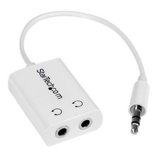 StarTech MUY1MFFADPW White Stereo Splitter Adapter - 3.5mm Male to 2x 3.5mm picture