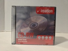 Imation CD-RW 80 Minute 700MB 10 Pack With Cases 1X-4X Compatible 10 Pack picture