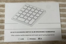 Brand New, 28-Key Scissors Switch Slim Ergonomic Numberpad Keyboard picture