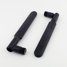 10x 5DBi 2.4GHz 5.8GHz Dual-Band Dipole Antenna RP-SMA Male Jack Connector Black picture
