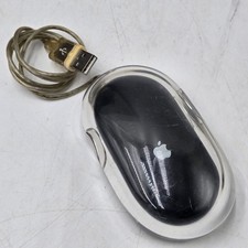 Vintage Apple Original OEM Wired USB Pro Model Mouse for Mac Clear/Black M5769 picture