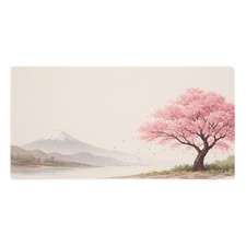 Japanese Mount Fuji Sakura Cherry Blossom Gaming Mouse Pad Extended Desk Mat Art picture