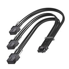 PCI-e 5.0 Extension Cable 30cm/1ft 16 Pin12+4 Male to PCIE 3x8Pin6+2 Female S... picture