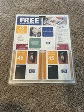 HP 45 Black Ink Cartridge Twin Pack 51645A Genuine Sealed Vintage picture