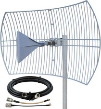 Waveform Griddy Grid Parabolic Antenna Kit 4G LTE 5G WiFi 26dBi Booster 30ft Cab picture
