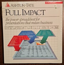 New Vintage Mac Apple Software Ashton Tate Full Impact Sealed Spreadsheet picture