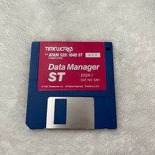 Timeworks Data Manager Database Software for Atari 520ST 1040ST V 1.1 3.5
