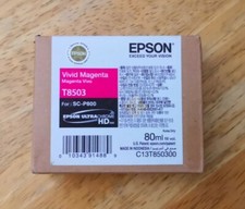 New Genuine Epson T8503 Vivid Magenta Ultra Chrome HD Ink SC-P800 Exp 12-2022 picture