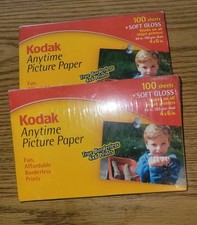 Kodak Anytime Picture Paper Soft Gloss 4x6 100 Sheets Factory Sealed TWO Boxes  picture