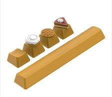 North Figural Key Cap 5 Pack-Keyboard Keycap-Dessert Pie Cinnamon Roll-New picture