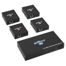 gofanco 1080p 1x4 HDMI Extender Splitter Over CAT5e/6/7 Ethernet Cable 4-Port picture