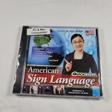 Quickstart American Sign Language Pc New Win7 XP Alphabet Greetings Emergencies  picture