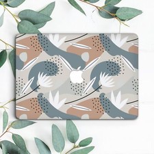 Neutral White Flower Dots Abstract Art Hard Case For Macbook Pro 13 15 16 Air 13 picture