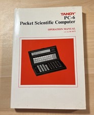 TANDY Pocket Computer PC-6 OPERATION MANUAL picture