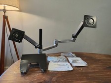 Ergotron LX Vertical Stacking Dual + extension arm (polished alum) + laptop tray picture
