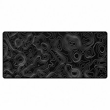 Midnight Topographic Contour Extended Mouse Pad Desk Mat 90x40 80x30 picture