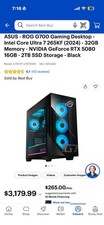 ASUS ROG G700 Gaming Desktop PC Intel Core Ultra 7, 265GB DDR5, 2TB RTX5080 picture