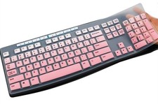 Ultra Thin Silicone Keyboard Protective Skin Cover Compatible with Ombre Pink picture