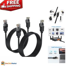 Versatile 2-Pack 1.5 ft Cat 6 Ethernet Cable - 10Gbps Connection for All Devices picture