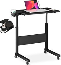 Rolling Standing Desk Height Adjustable Portable Laptop Desk Standup Workstation picture