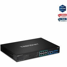 TRENDnet TPE-3012LS, 12-Port Gigabit PoE+ Smart Surveillance Switch picture