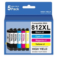 812XL T812XL Ink Cartridges For Epson WorkForce WF-7840 WF-7310 EC-C7000 WF-7820 picture