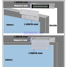280KG/600lbs For Inward Door ZL Bracket Holding Force Electric Magnetic Lock US picture