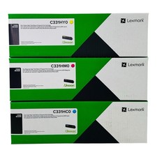 Genuine Lexmark C331 Color Toner Set C331HM0 C331HY0 C331HC0 Cyan Magenta Yellow picture