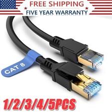 Cat 8 Ethernet RJ45 Cable Super Speed 40Gbps Patch LAN Network Gold Plated Lot picture