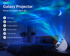 Galaxy Projector Star Night Light LED Nebula Bluetooth Speaker Remote Timer New picture