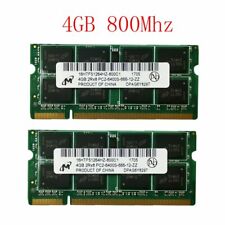 8GB 2 x 4GB / 2GB DDR2 800MHz PC2-6400S 200PIN Laptop RAM SODIMM For Micron Lot picture