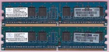 1GB 2x512MB PC2-4200 NANYA DDR2-533 NT512T64U88A0BY-37B BLUE HP 355951-888 KIT picture